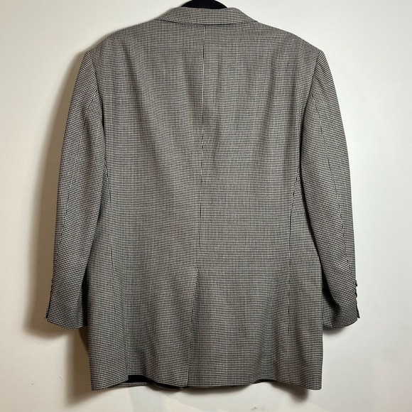 Jos A Bank Silk Wool Sportscoat Jacket Mens 40R Houndstooth & Windowpane Blazer - Picture 3 of 8